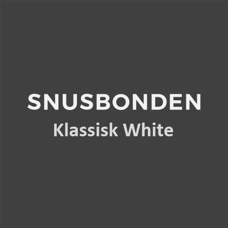 Snusbonden kaller dette en hverdagsnus. Klassisk White er laget på den beste tobakk fra fjorårets (2023) avling, med rene smaker for å fremheve den naturlige tobakksmaken fra Byneset i Trondheim.