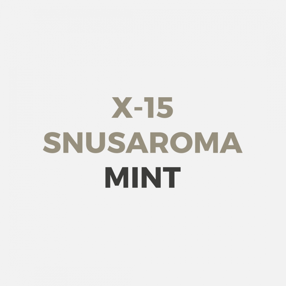 Mint snusaroma fra X-15 gir en kjølende mintsmak, som er populær i snus. 8ml høykonsentrert aroma rekker til 1kg snus.
